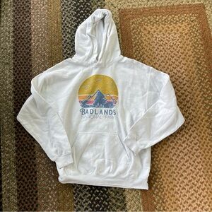 Badlands National Park White Hoodie in Size M